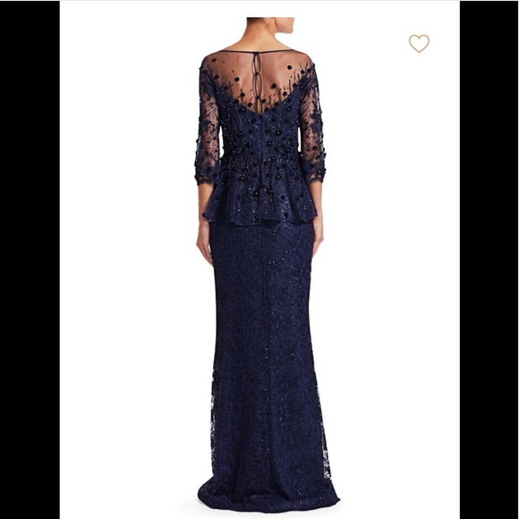 Teri Jon by Rickie Freeman Embellished Lace Gown